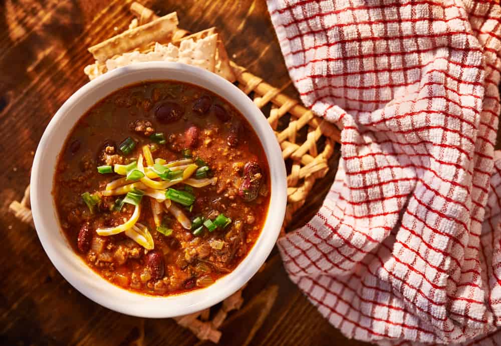 Chili is our favorite Camping Crockpot Dinner Meals
