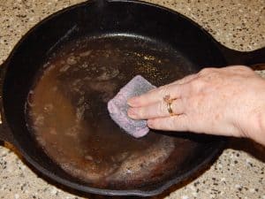 Washing your cast iron skillet
