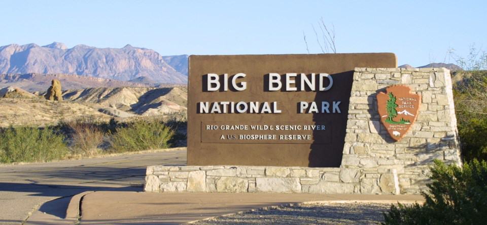 big bend national park sign