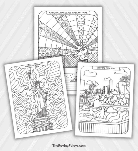 Opt-In Coloring Pages- New York | The Roving Foley's