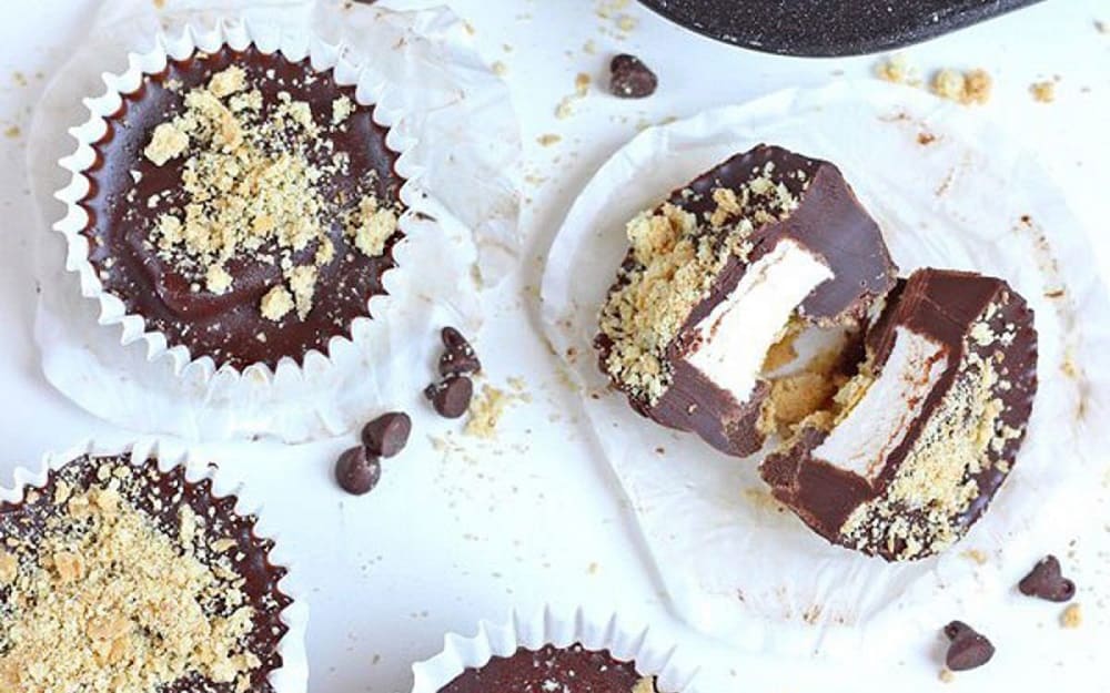 smores chocolate cups
