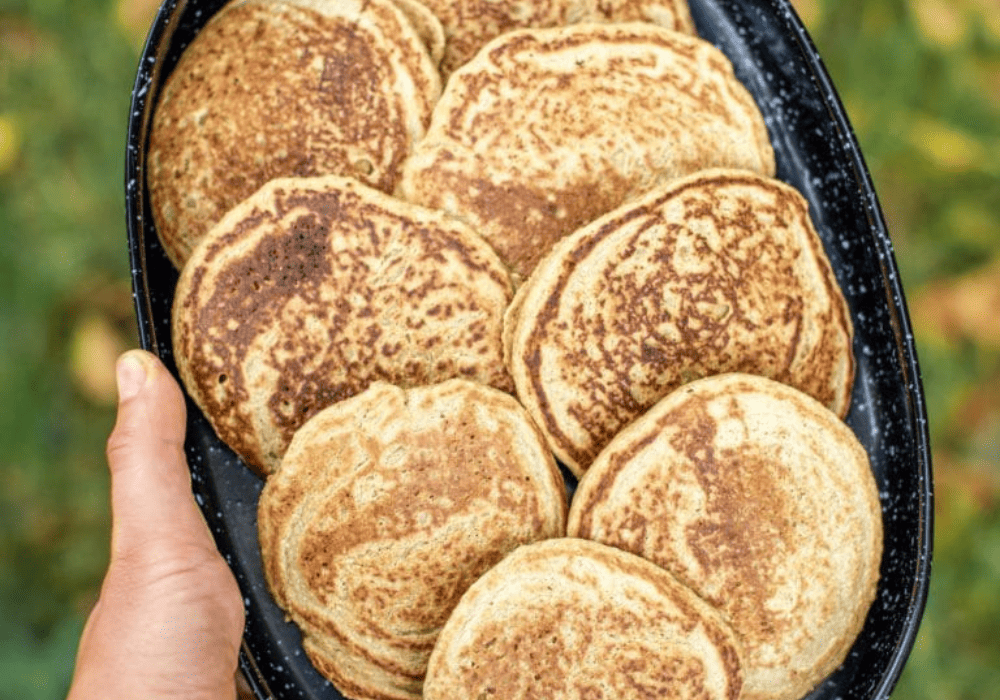 plate of vegan pancakes