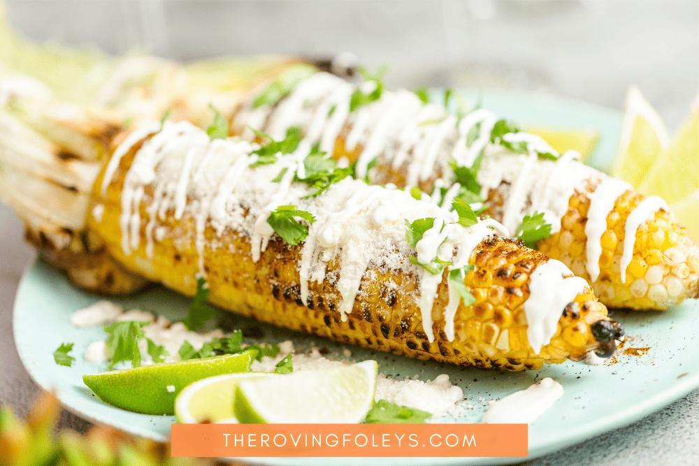 mexican grillled corn with melted cheese