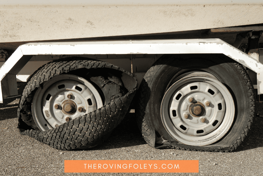 double tire blowout on trailer tires