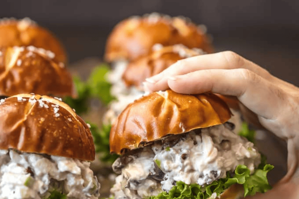 chicken salad sliders camping lunches