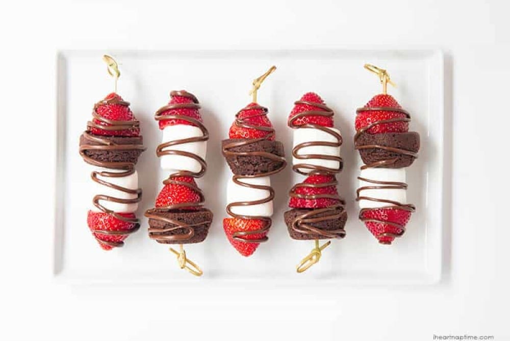 Marshmallow and Strawberry Skewers