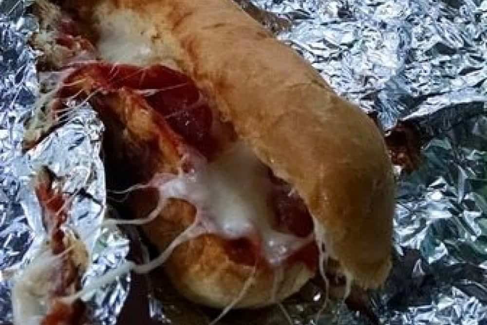 Camping French Bread Pizza