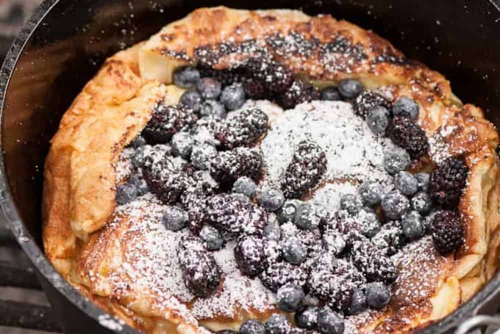 Dutch Oven Dutch Baby with Berries
