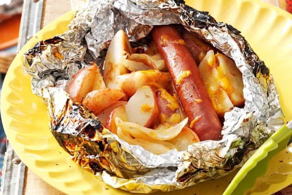 BBQ Hot Dog And Potato Packs