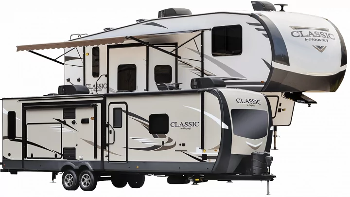 2020 Forest RIver Flagstaff Classic 5th wheel and travel trailer