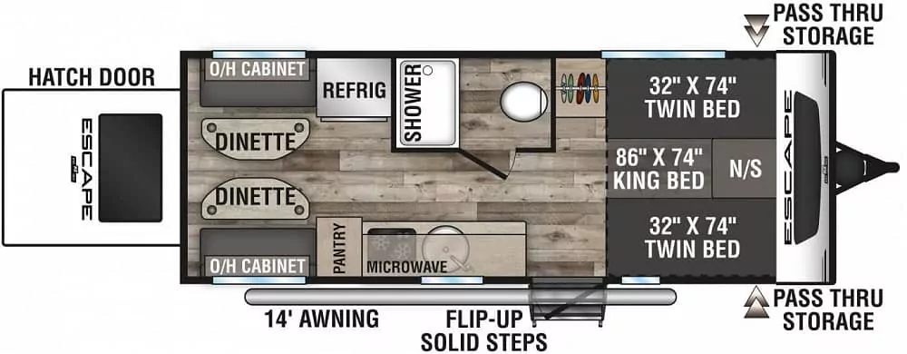 Floorplan for travel trailer
